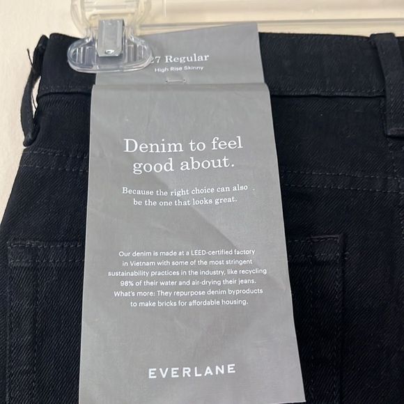 Everlane Women's Black The High-Rise Skinny Jeans NWT Size 27 - Picture 6 of 7